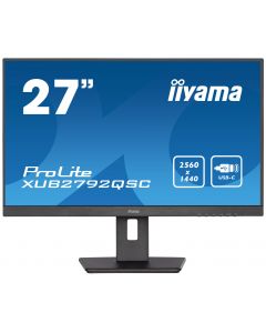 iiyama Prolite XUB2792QSC-B5 27 WQHD 2560x1440 IPS Display with USB-C dock and 65W Power Delivery