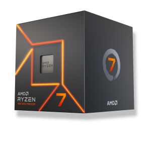 AMD Ryzen 7 7700 CPU w/ Wraith Prism RGB Cooler, AM5, 3.8GHz (5.3 Turbo), 8-Core, 65W, 40MB Cache, 5nm, 7th Gen, Radeon Graphics