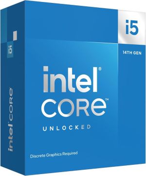 Intel Core i5-14600K, CPU, 1700, 3.5 GHz (5.3 Turbo), 14-Core, 125W (181W Turbo), 10nm, 24MB Cache, Unlocked, Raptor Lake Refresh, NO HEATSINK/FAN