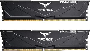 Team T-Force Vulcan 32GB Kit (2 x 16GB), DDR5, 6000MHz (PC5-48000), CL38, ECC, AMD EXPO & Intel XMP 3.0, PMIC, DIMM Memory, Black