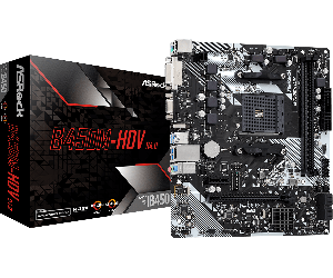 Asrock B450M-HDV R.40, AMD B450, AM4, Micro ATX, 2 DDR4, VGA, DVI, HDMI, M.2