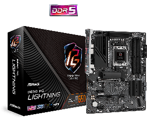 Asrock B650 PG LIGHTNING, AMD B650, AM5, ATX, 4 DDR5, HDMI, 2.5G LAN, PCIe4, 3x M.2