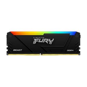 Kingston Fury Beast 16GB Kit (2 x 8GB), DDR4, 3200MHz (PC4-25600), CL16, XMP, DIMM Memory