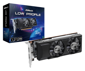 Asrock Intel Arc A380 Low Profile 6GB, 6GB DDR6, HDMI, DP, 2000MHz Clock, 0dB Cooling