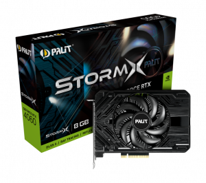 Palit RTX4060 StormX, PCIe4, 8GB DDR6, HDMI, 3 DP, 2460MHz Clock, Compact Design