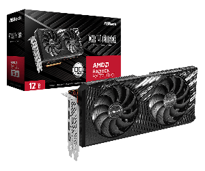 Asrock RX7700 XT Challenger 12GB OC, PCIe4, 12GB DDR6, HDMI, 3 DP, 2854MHz Clock, LED Indicators, Overclocked