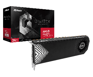 Asrock RX7900 XTX Creator, PCIe4, 24GB DDR6, HDMI, 3 DP, 2500MHz Clock, 12V-2x6 Power, 2-Slot