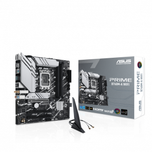 Asus PRIME B760M-A WIFI, Intel B760, 1700, Micro ATX, 4 DDR5, 2 HDMI, DP, Wi-Fi 6, 2.5G LAN, PCIe4, 2x M.2